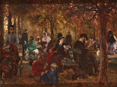In the Luxembourg Garden by Adolph Menzel